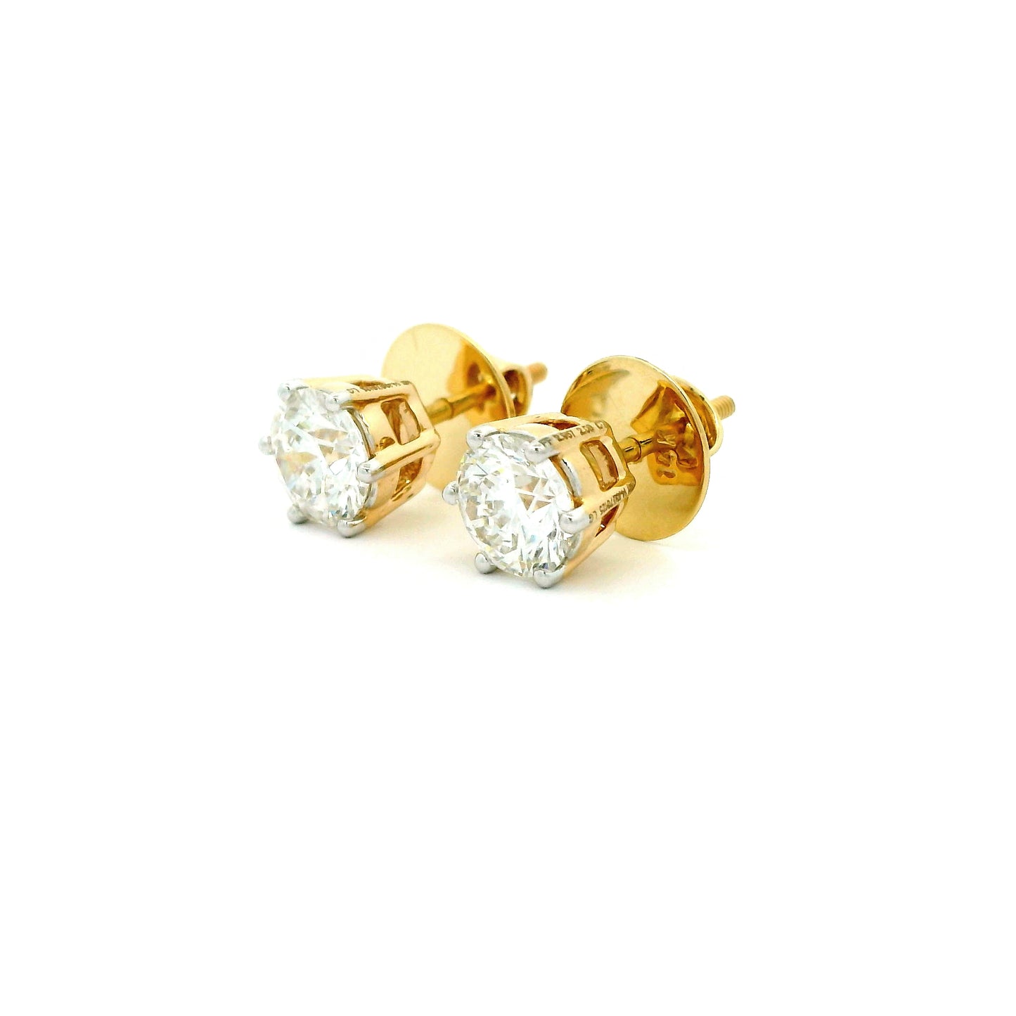 Theren Solitaire Diamond Stud Earrings