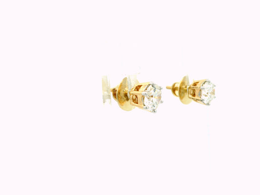 Theren Solitaire Diamond Stud Earrings