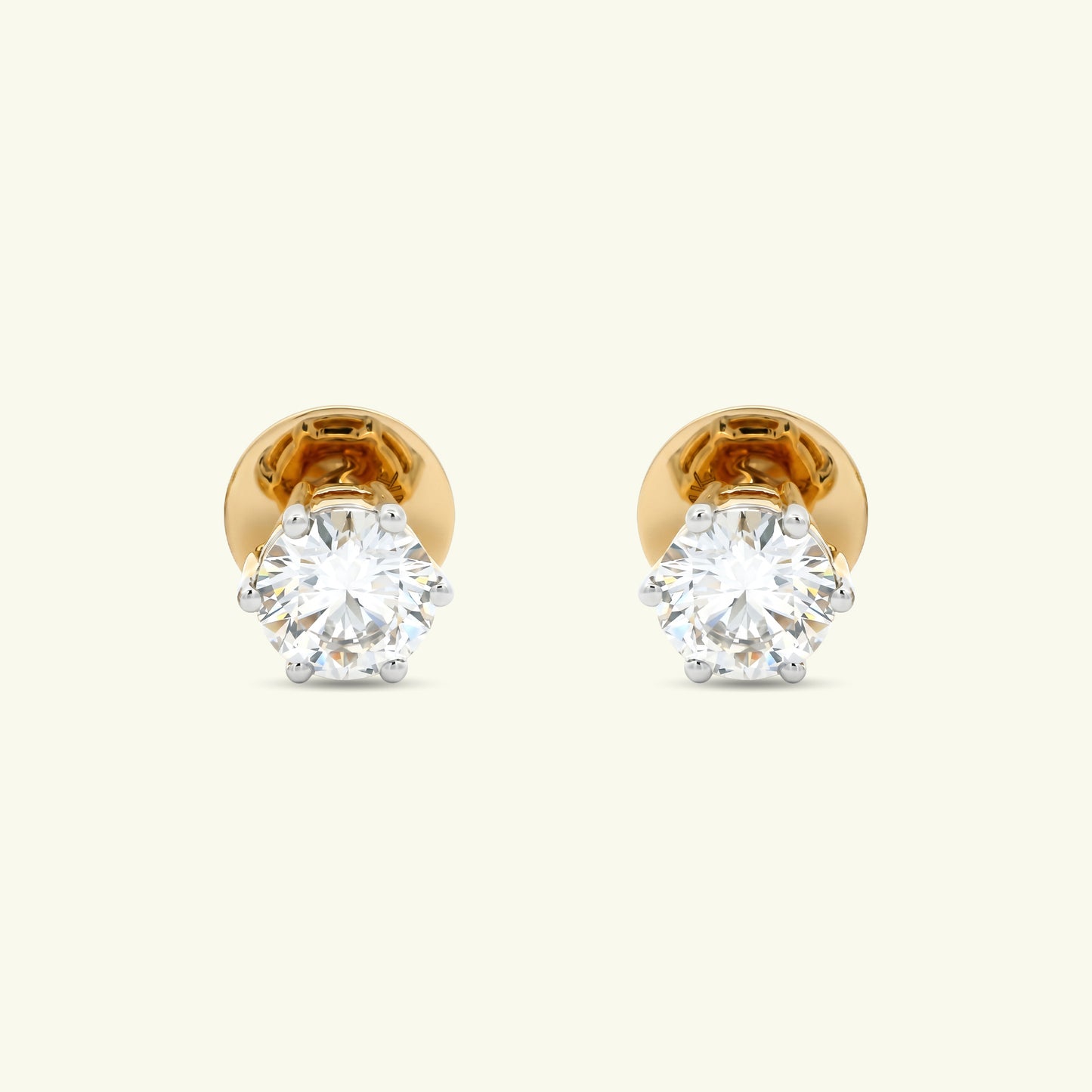 Nirelle Solitaire Diamond Stud Earrings