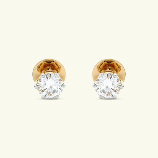 Nirelle Solitaire Diamond Stud Earrings