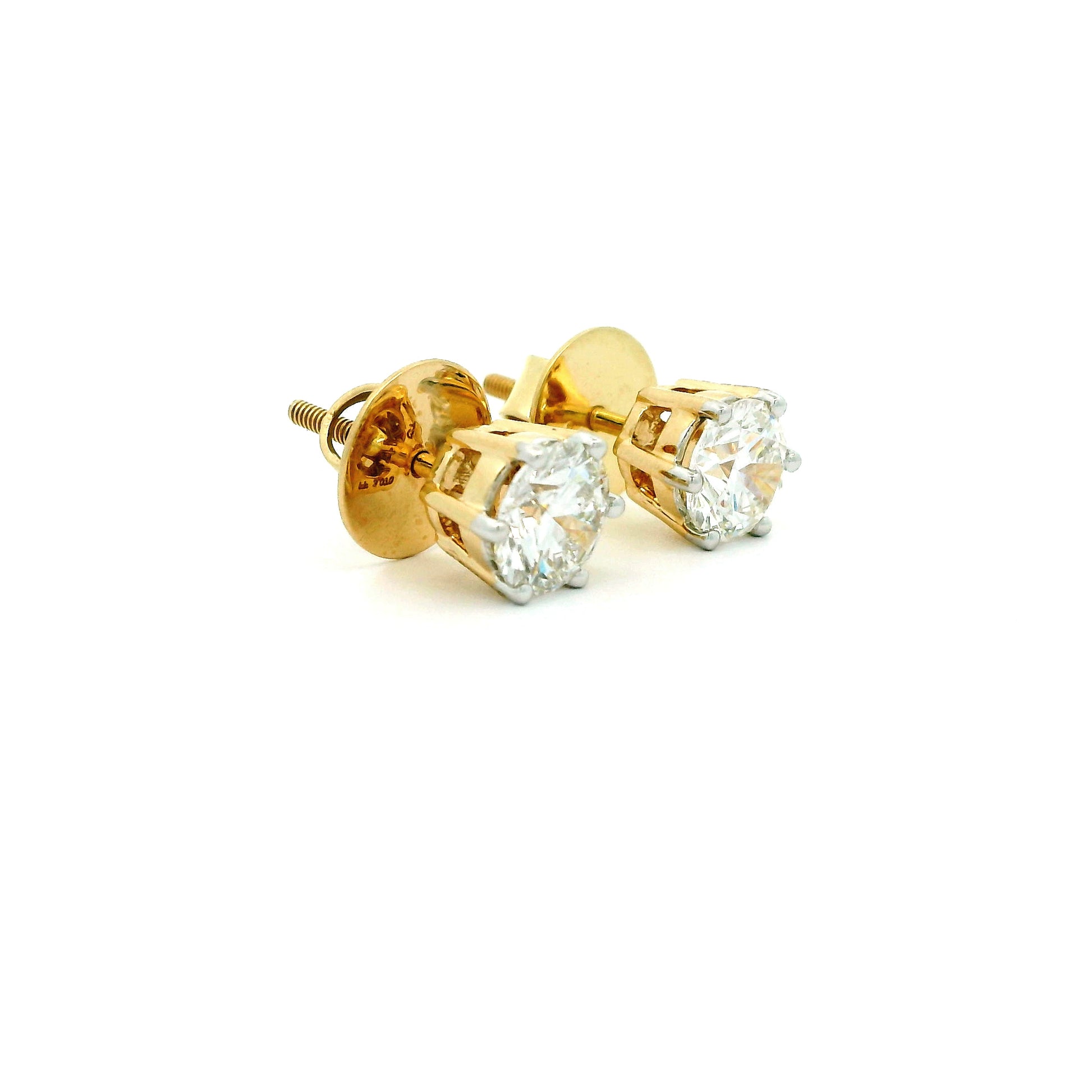 Nirelle Solitaire Diamond Stud Earrings