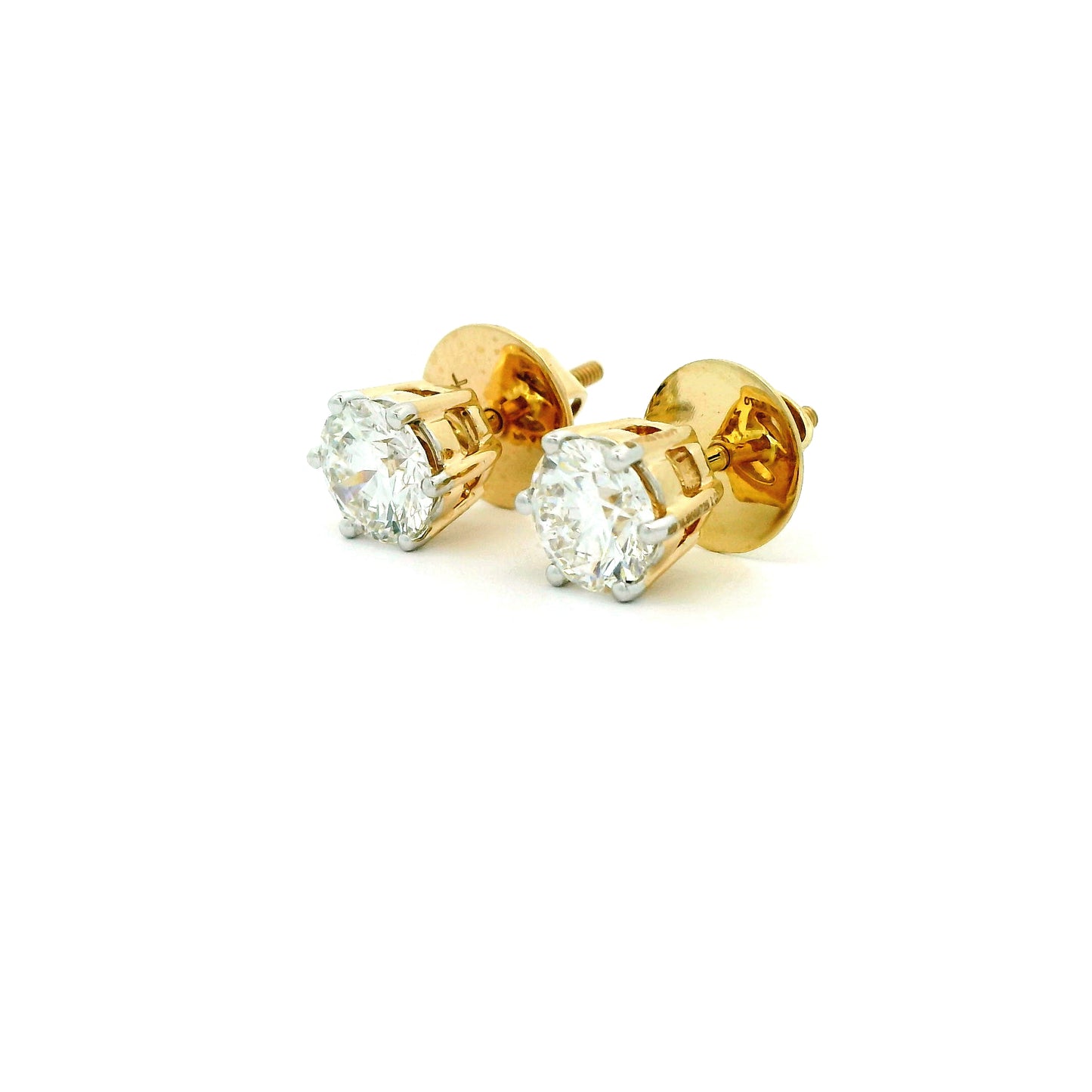 Nirelle Solitaire Diamond Stud Earrings