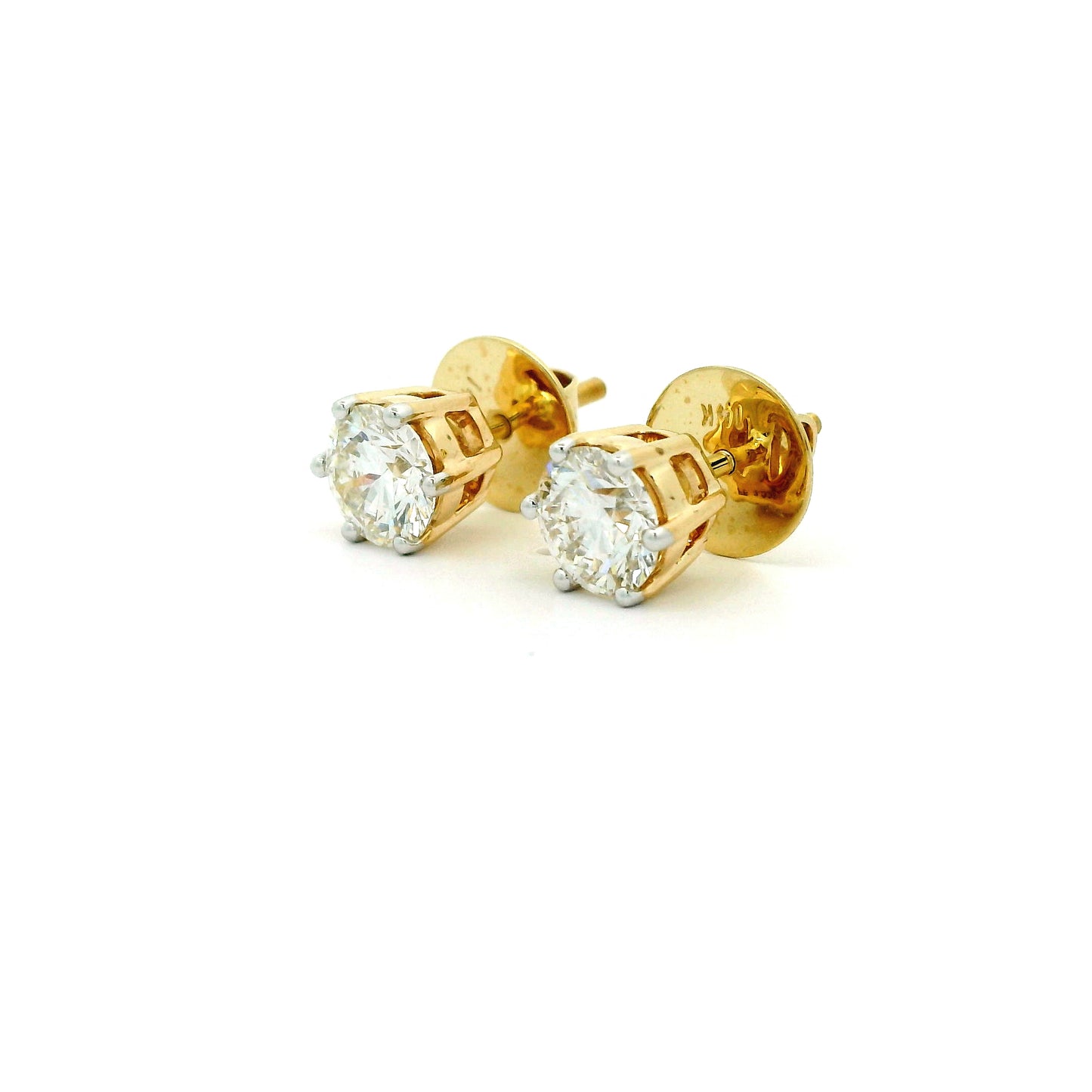 Aelith Solitaire Diamond Stud Earrings