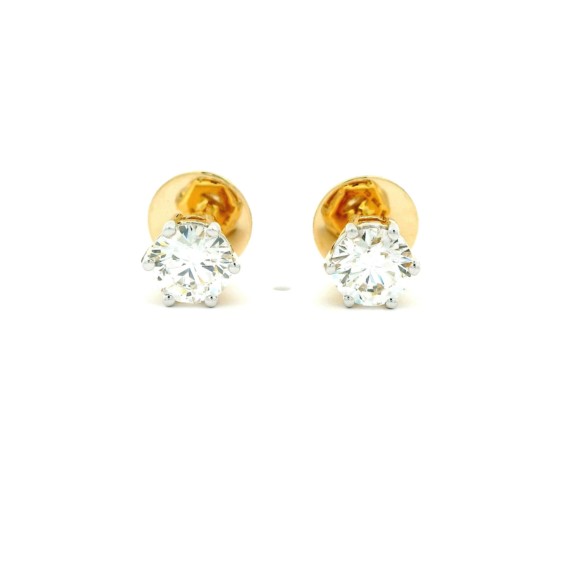 Selvyn Solitaire Diamond Stud Earrings