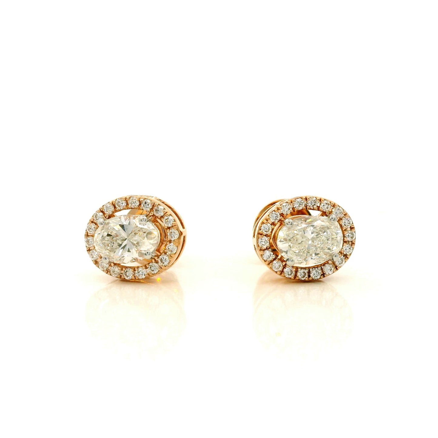 Cyra Two Stone Diamond Earrings