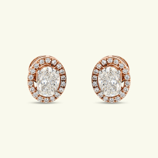 Cyra Two Stone Diamond Earrings