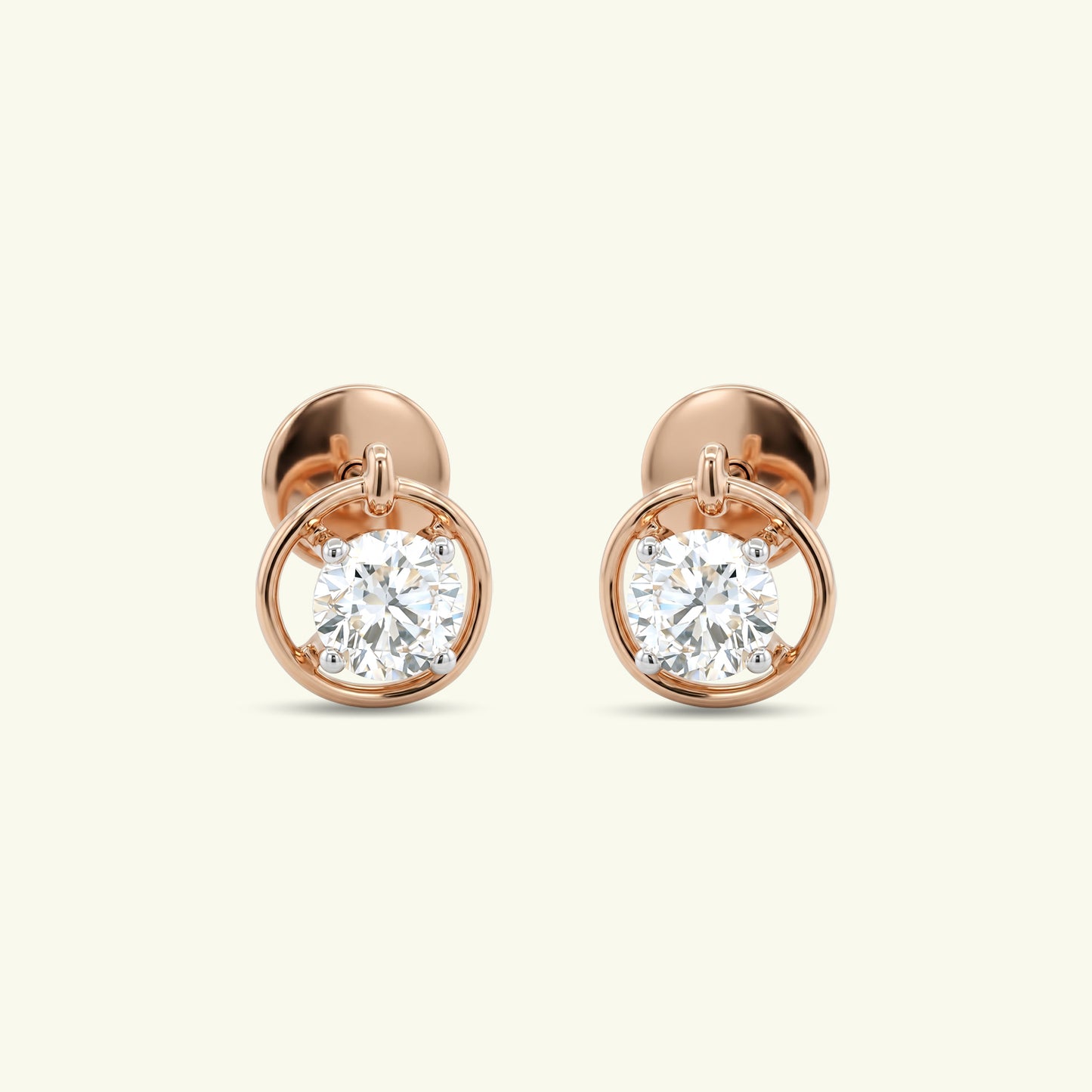 Thysa Dual Diamond Stud Earrings