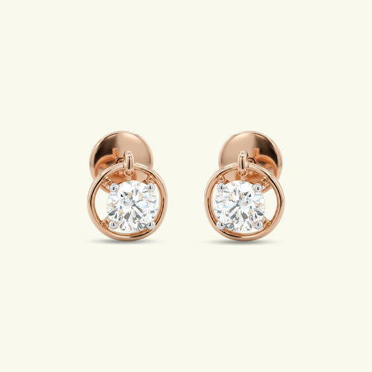 Thysa Dual Diamond Stud Earrings