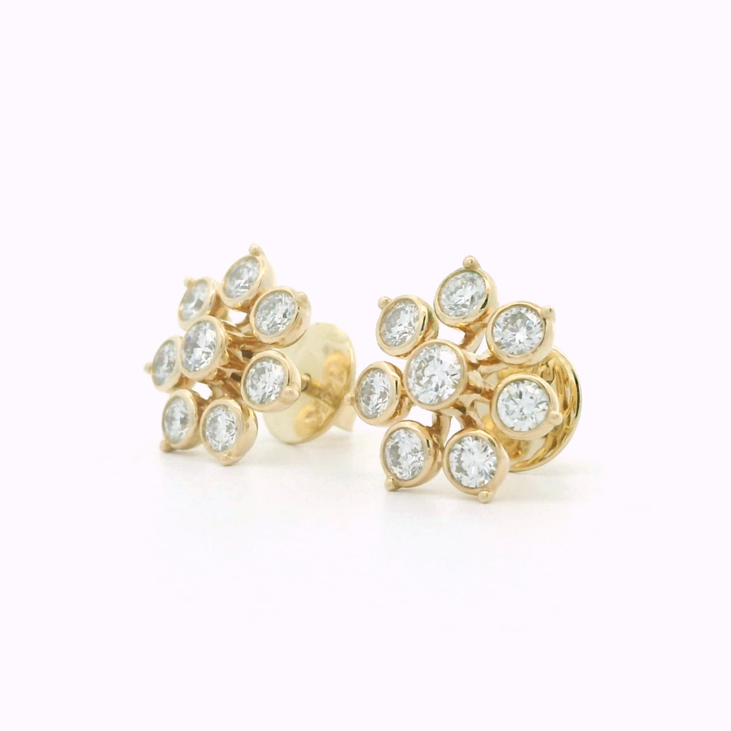 Selia Petal Diamond Stud Earrings