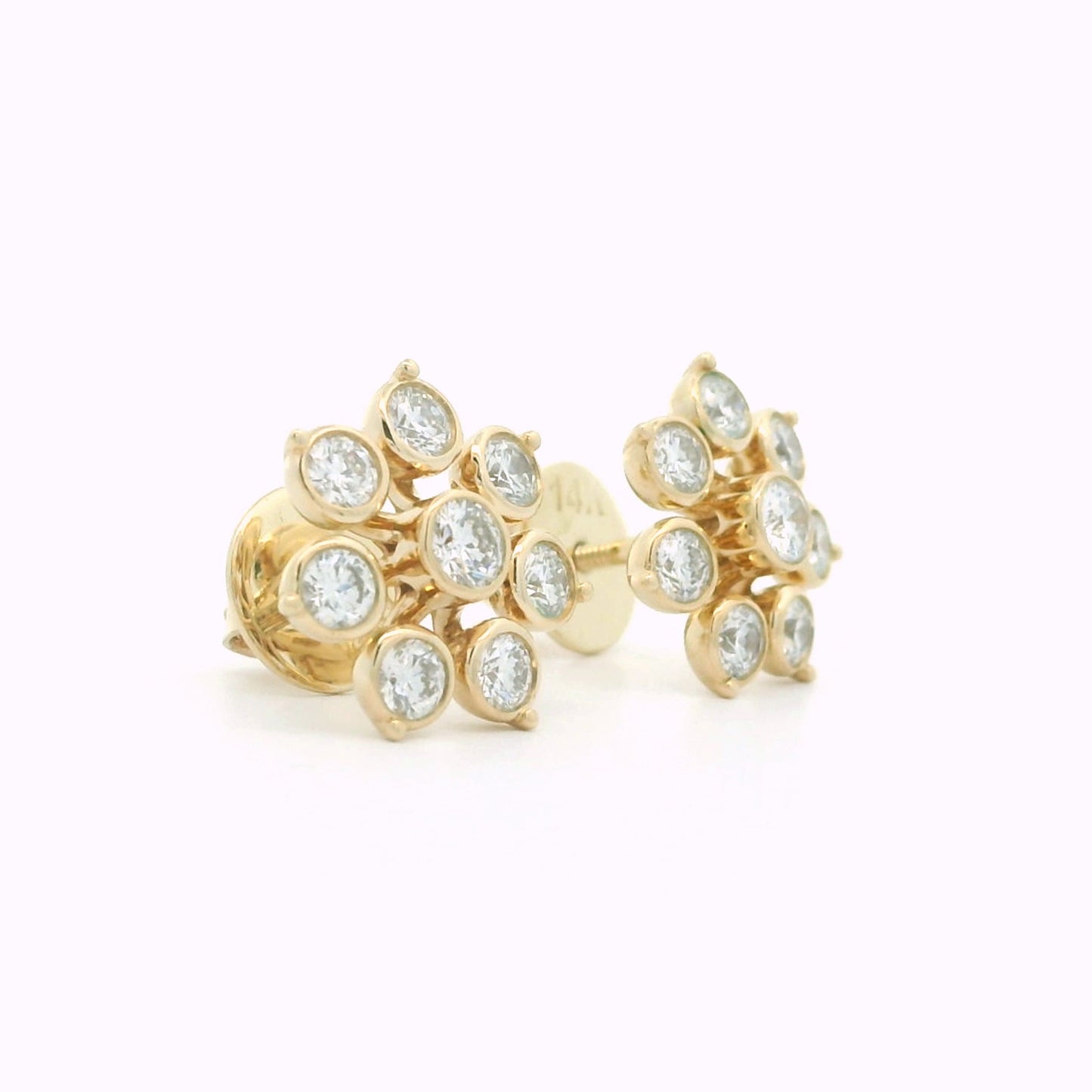 Selia Petal Diamond Stud Earrings