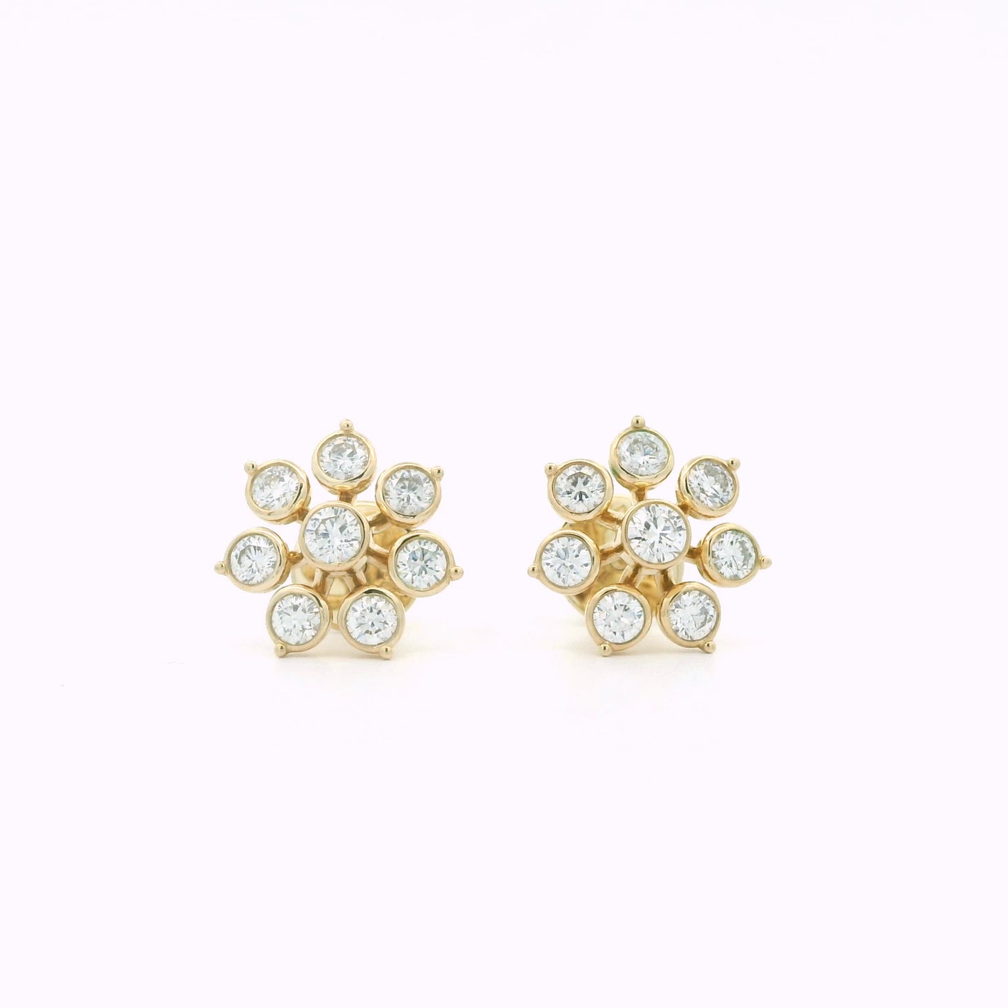 Selia Petal Diamond Stud Earrings