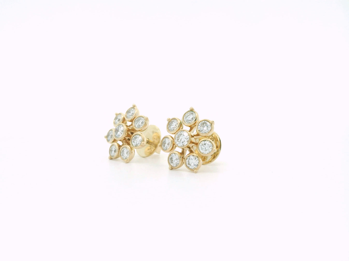 Selia Petal Diamond Stud Earrings
