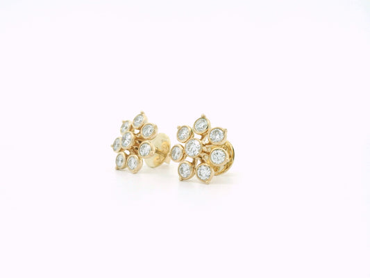 Selia Petal Diamond Stud Earrings