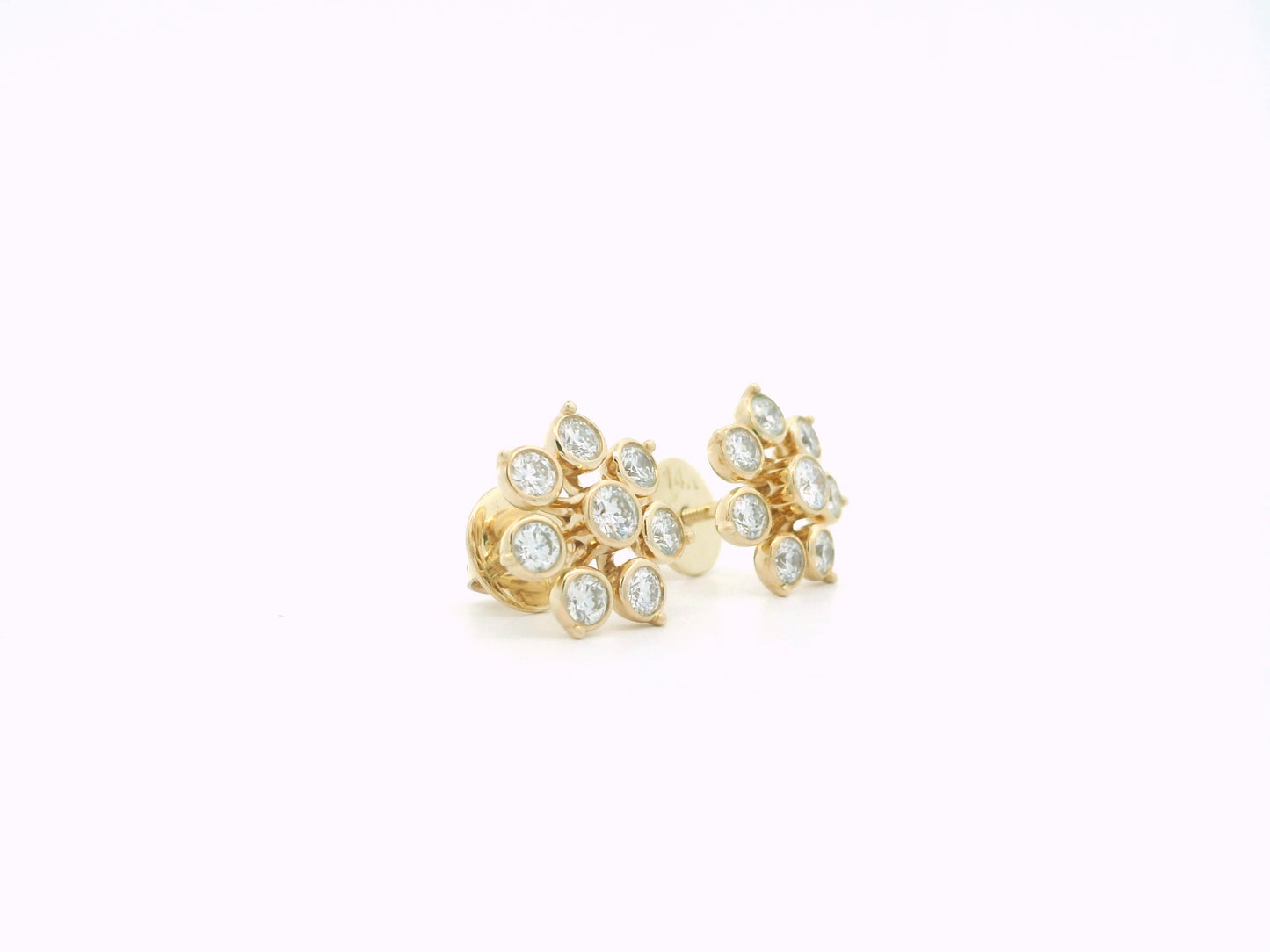 Selia Petal Diamond Stud Earrings