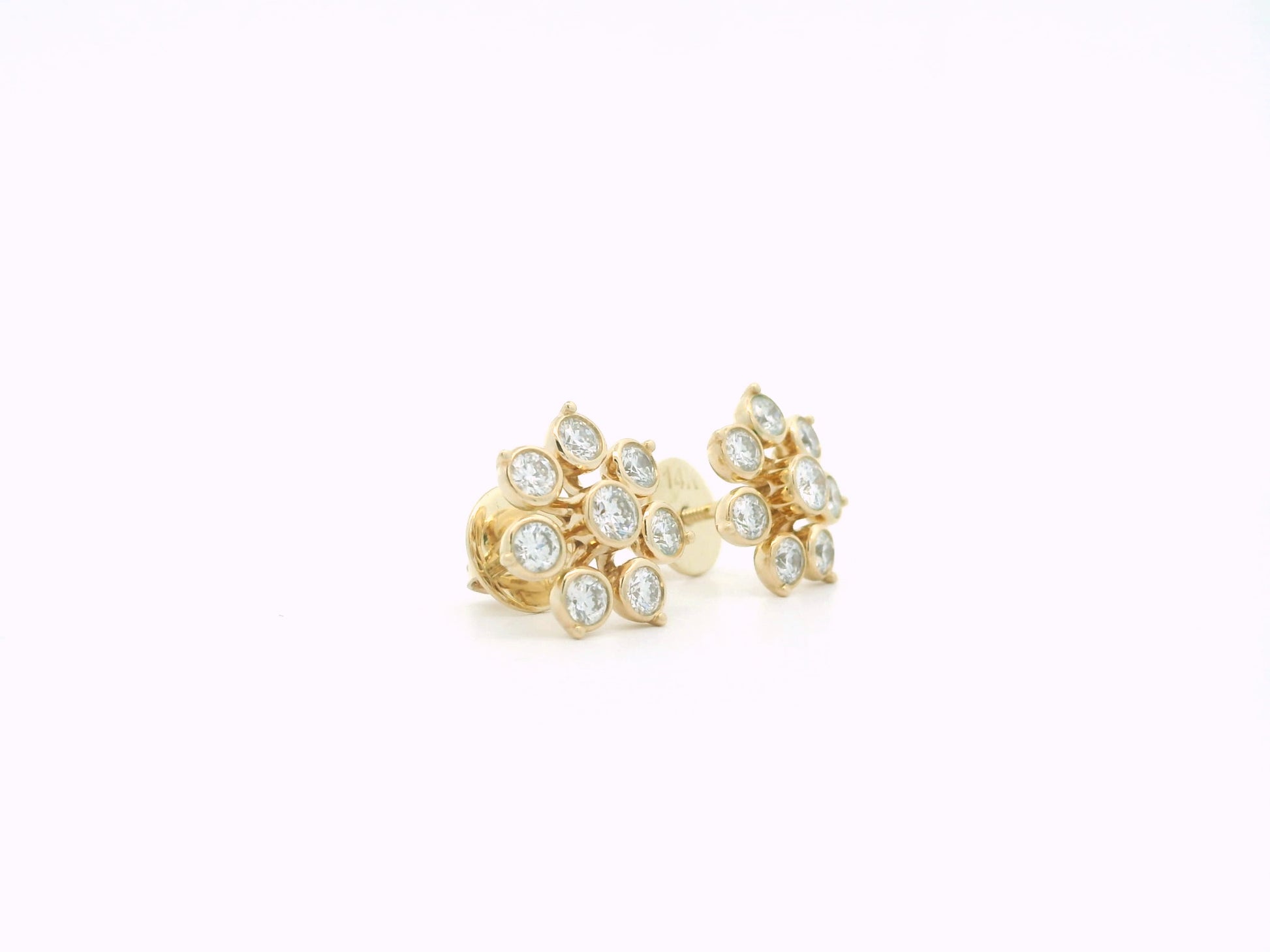 Selia Petal Diamond Stud Earrings