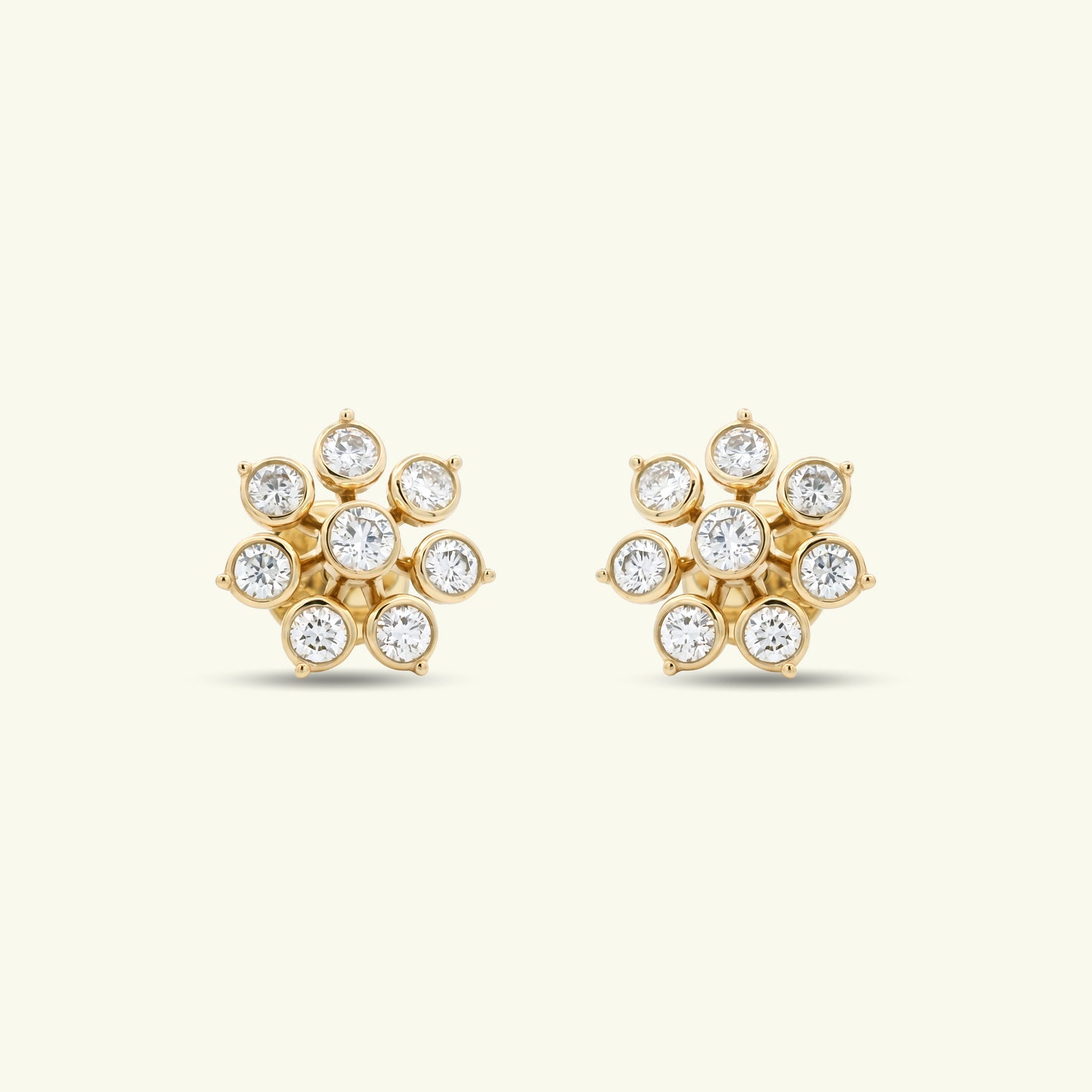 Selia Petal Diamond Stud Earrings