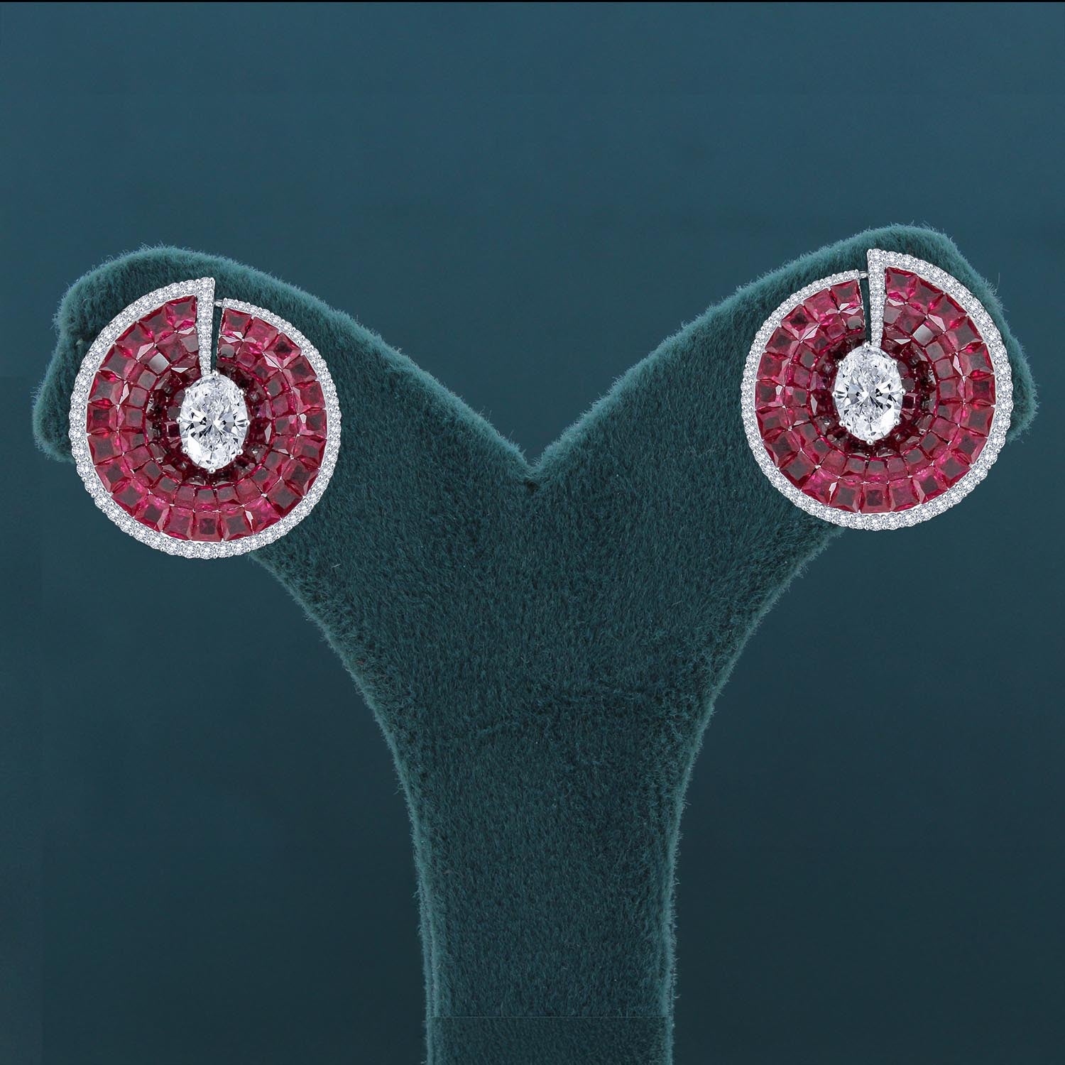 Zafira Mystique Halo Diamond Chandelier Earrings