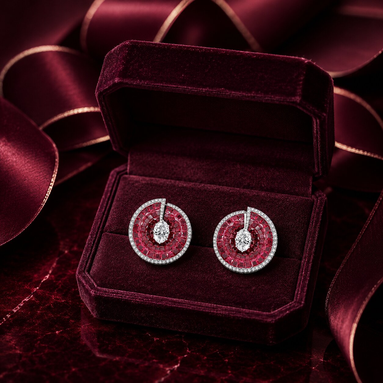 Zafira Mystique Halo Diamond Chandelier Earrings