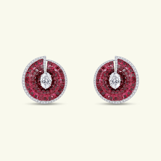 Zafira Mystique Halo Diamond Chandelier Earrings