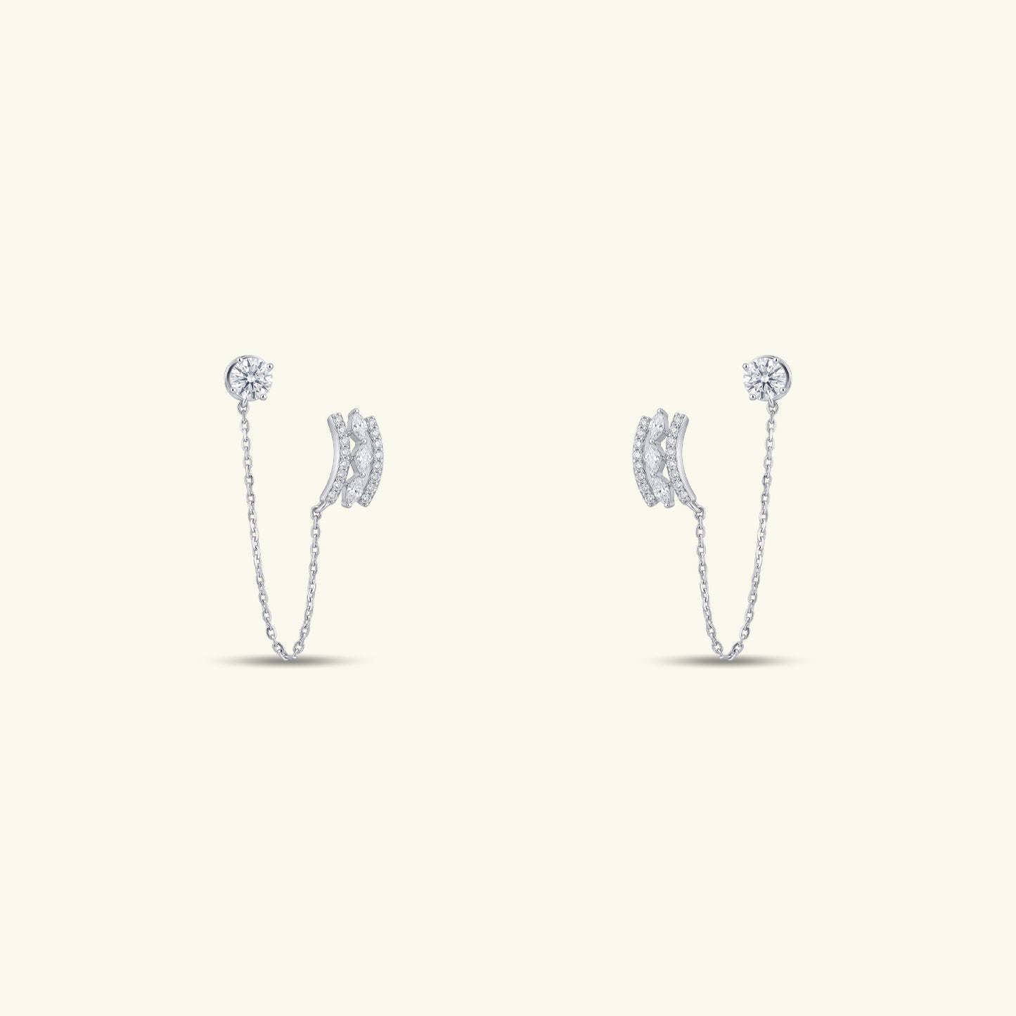 Isara Drop Diamond Chandelier Earrings
