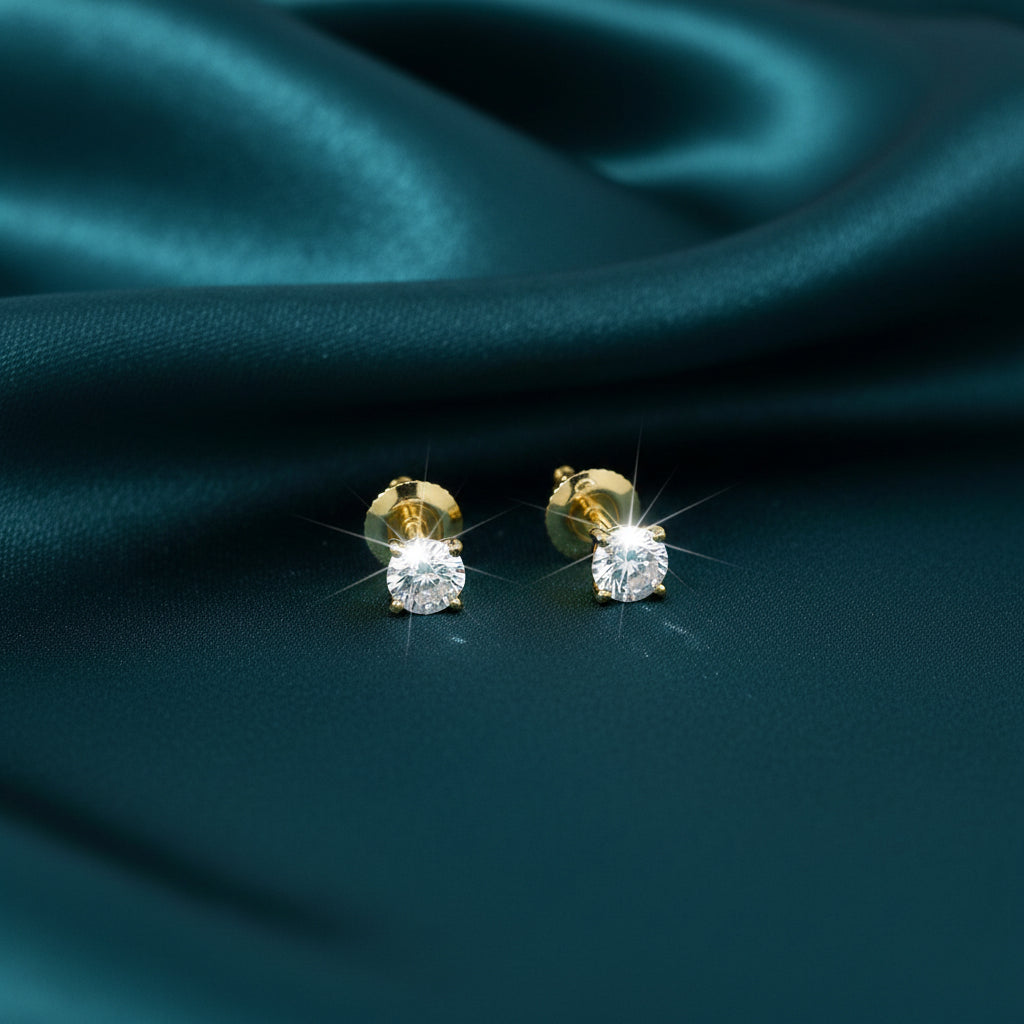 Nyrel Solitaire Diamond Earrings
