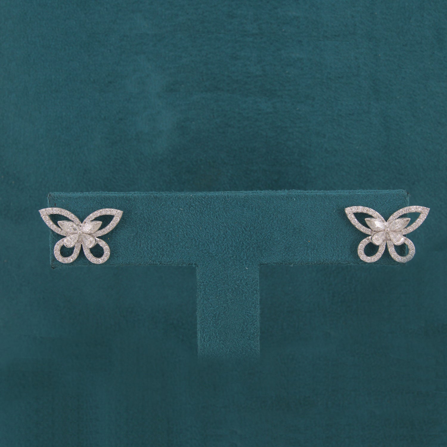 Elara Wing Diamond Stud Earrings
