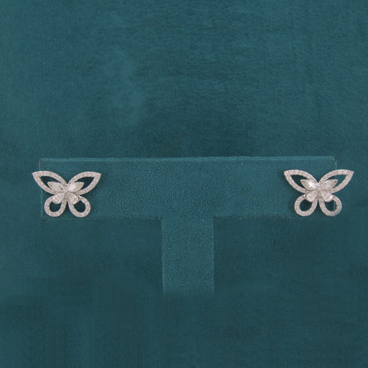 Elara Wing Diamond Stud Earrings