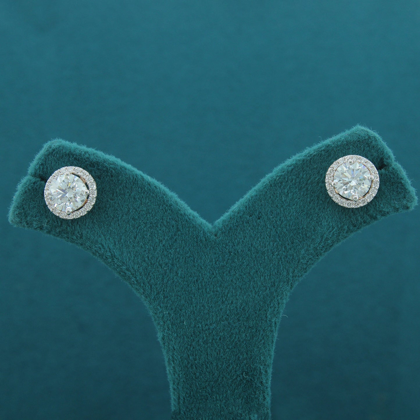 Veriel Halo Diamond Earrings