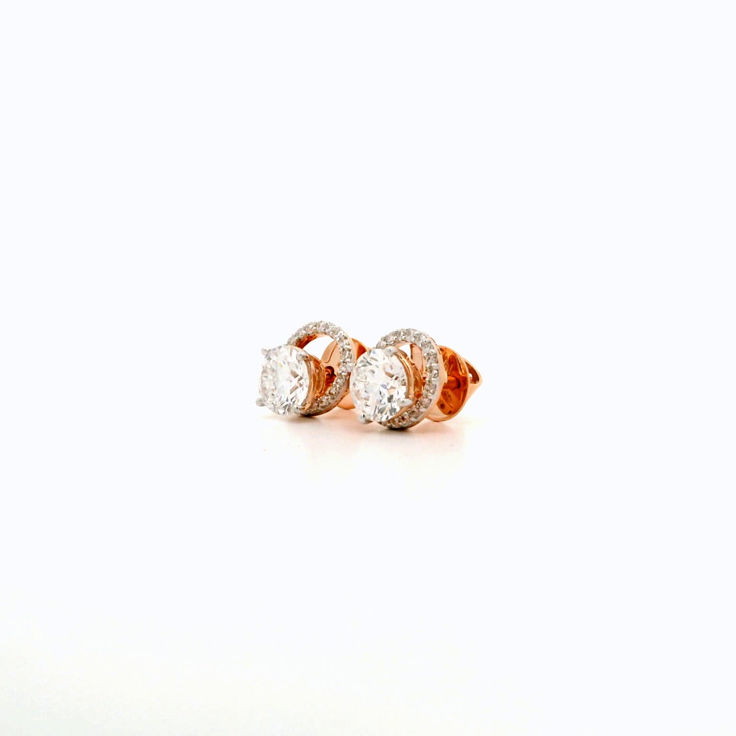 Veriel Halo Diamond Earrings
