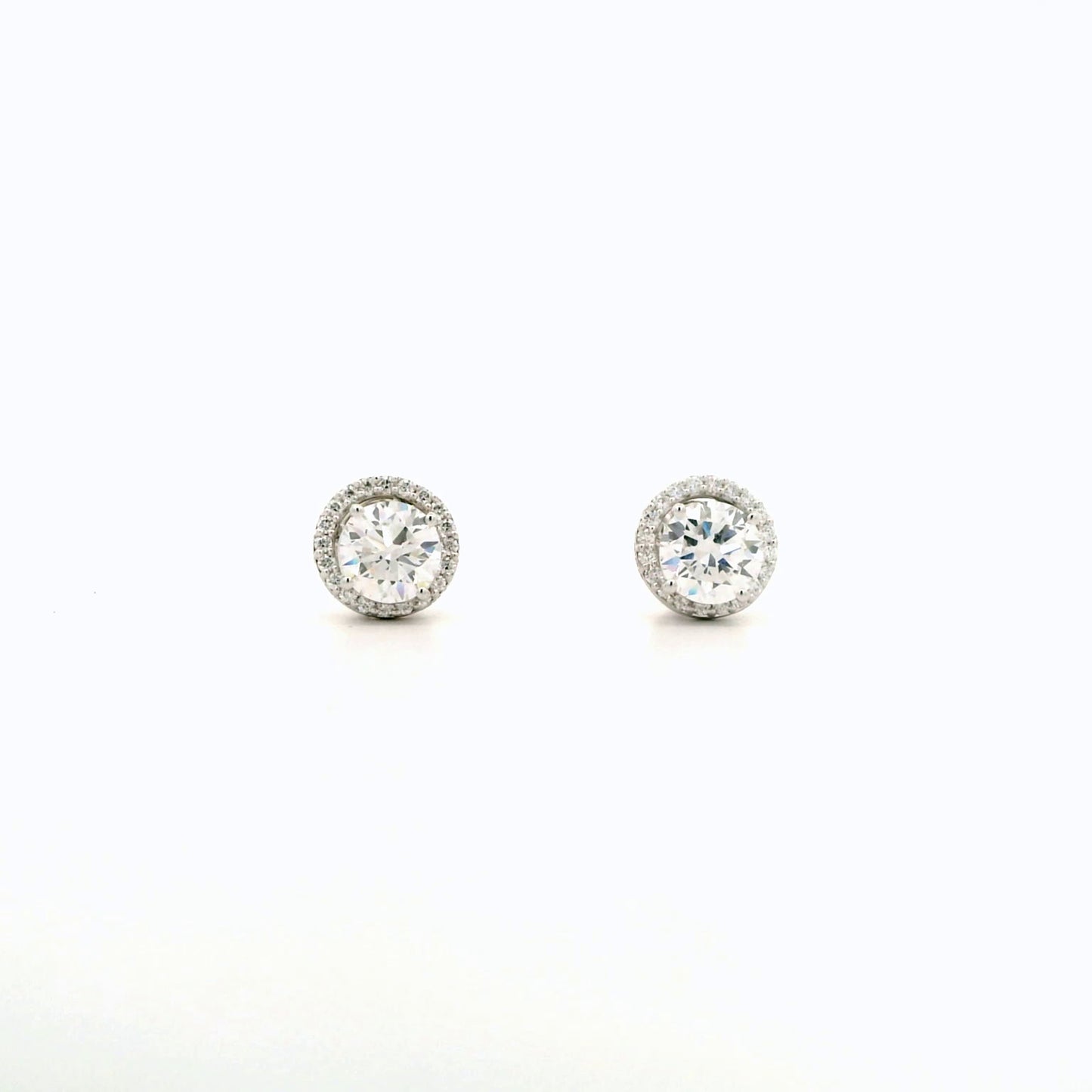 Veriel Halo Diamond Earrings