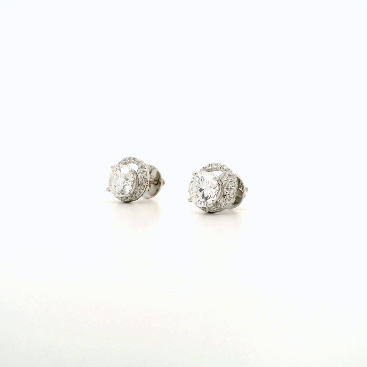 Veriel Halo Diamond Earrings
