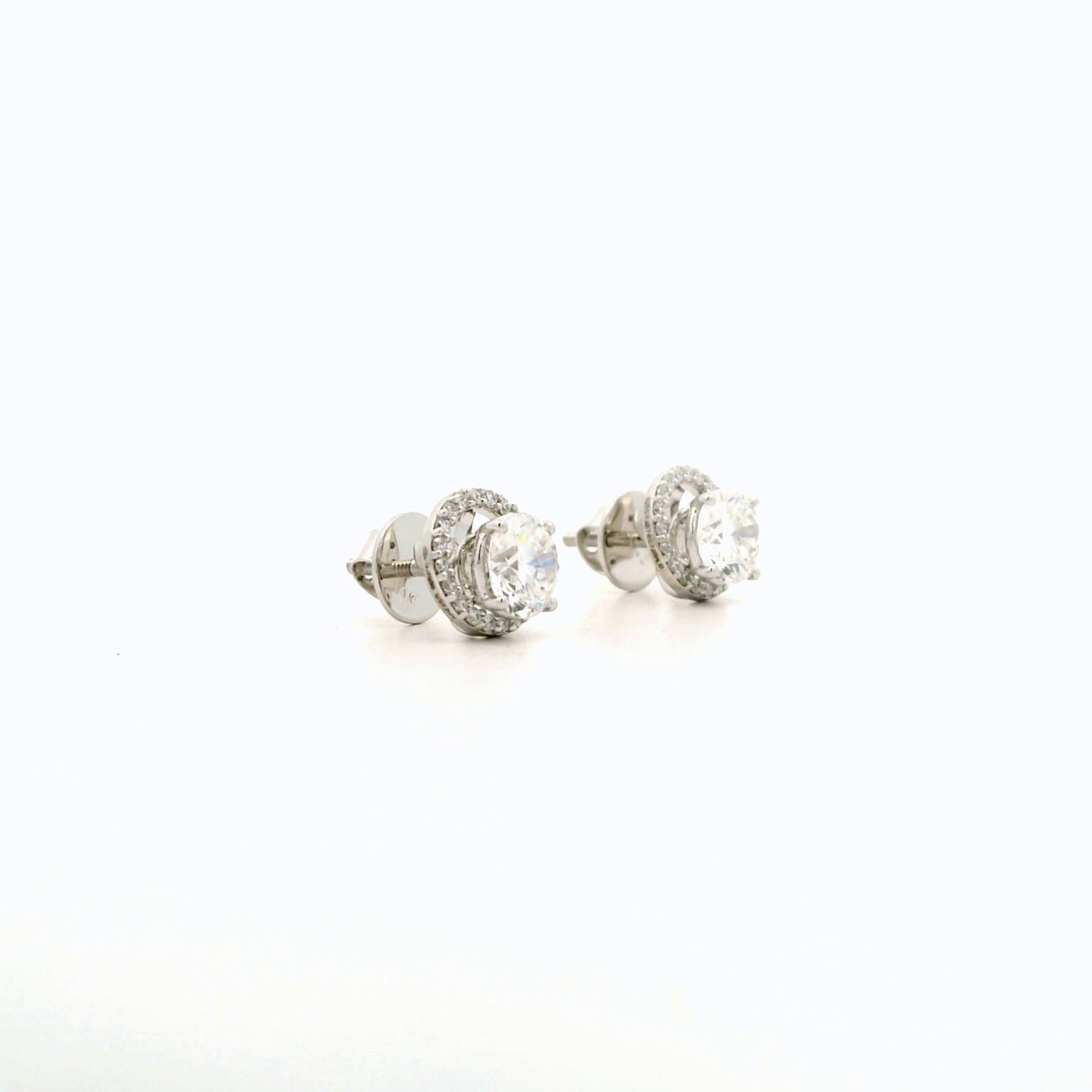 Veriel Halo Diamond Earrings