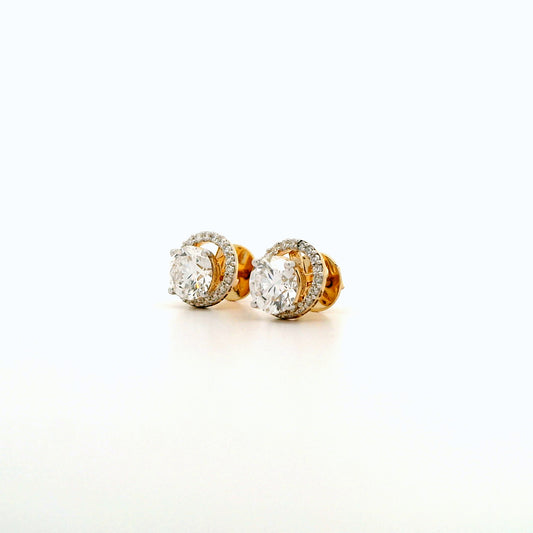 Veriel Halo Diamond Earrings