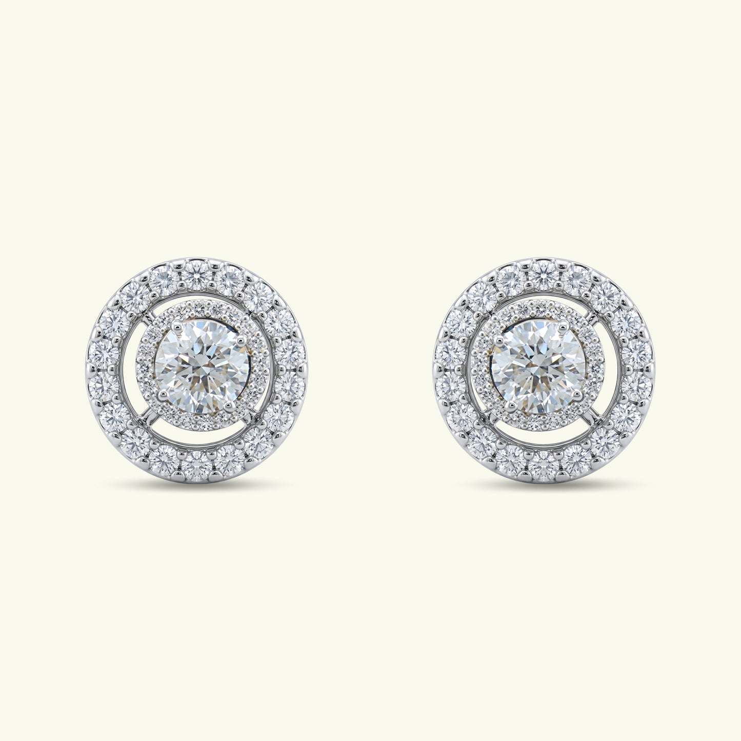 Veriel Halo Diamond Earrings