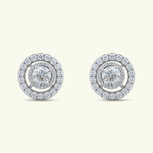 Veriel Halo Diamond Earrings