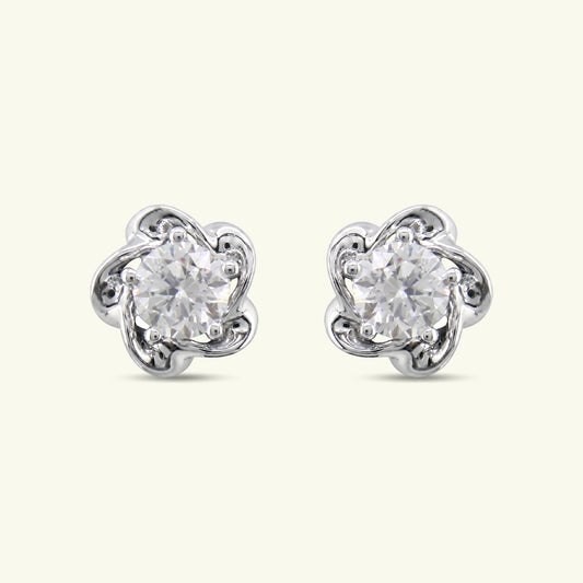 Selene Poise Diamond Solitaire Earrings