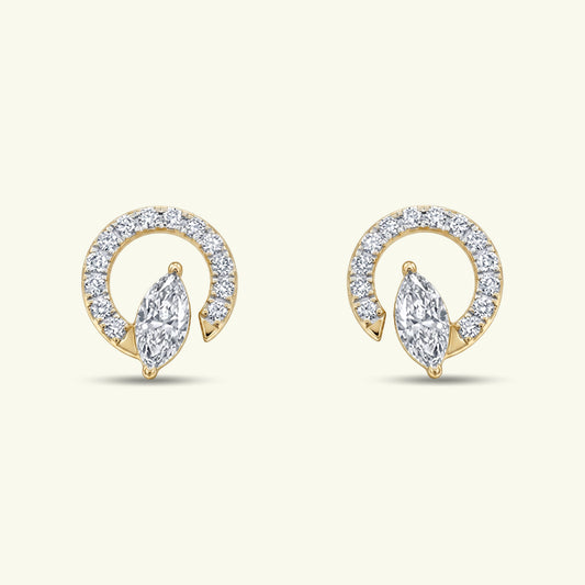 Elayna Arc Diamond Fancy Shape Earrings