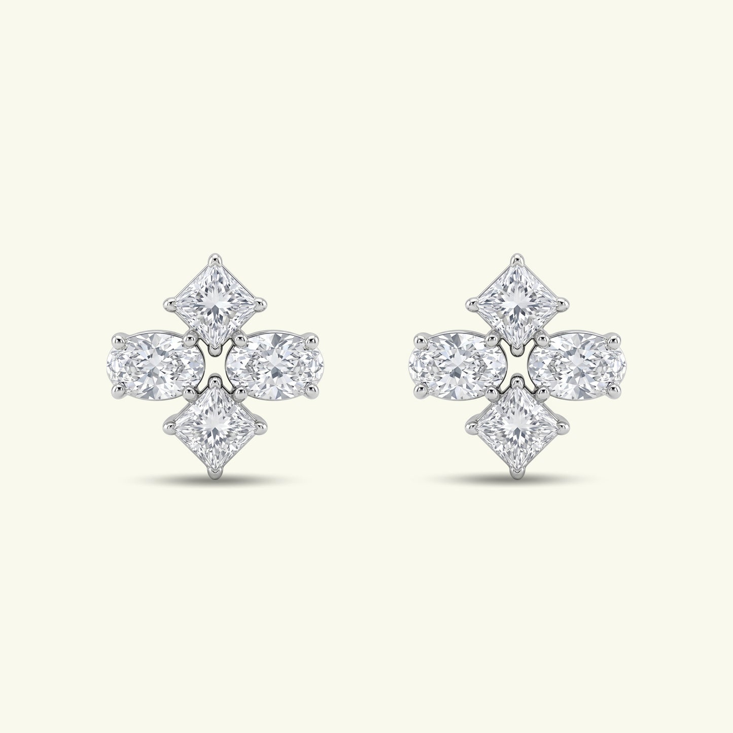 Nivara Bloom Diamond Fancy Shape Earrings