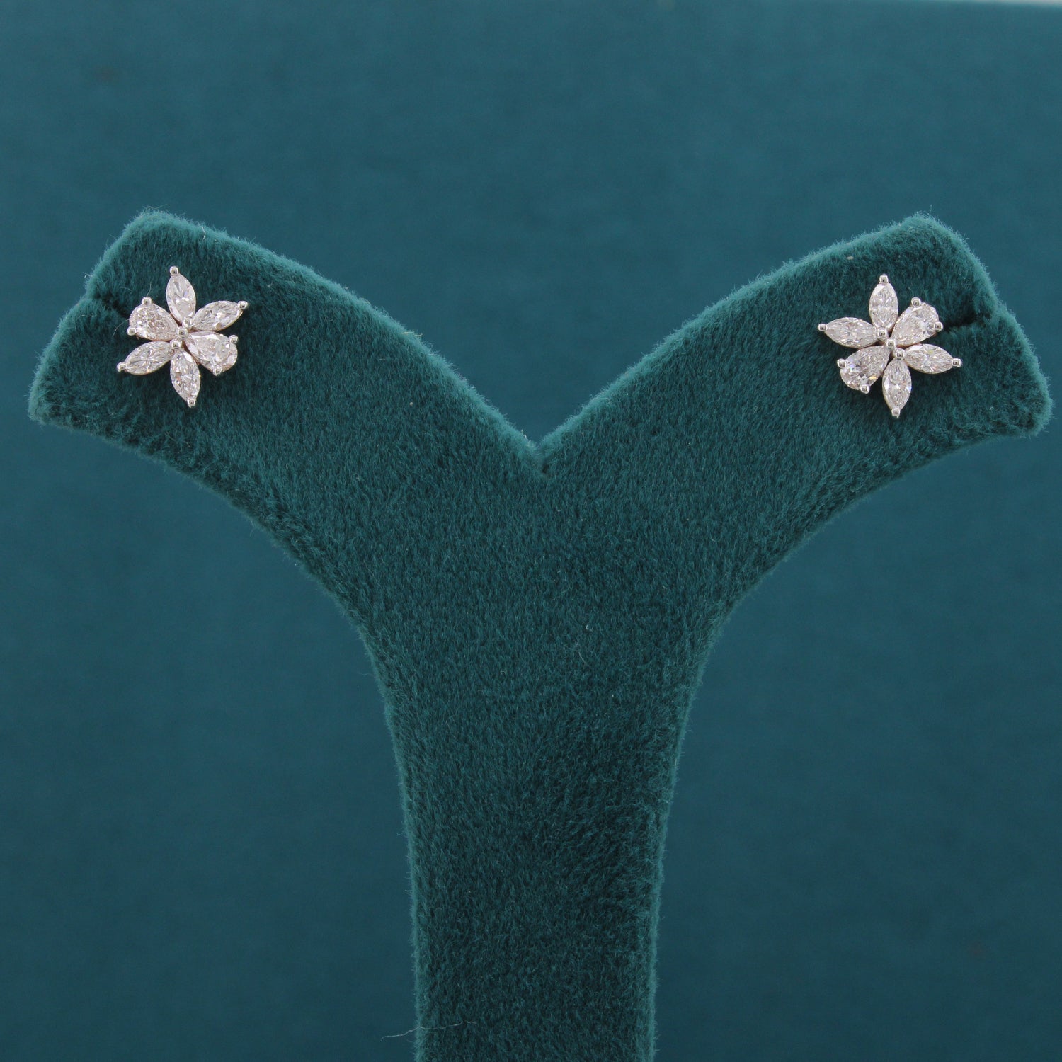 Celestine Crown Diamond Fancy Shape Earrings