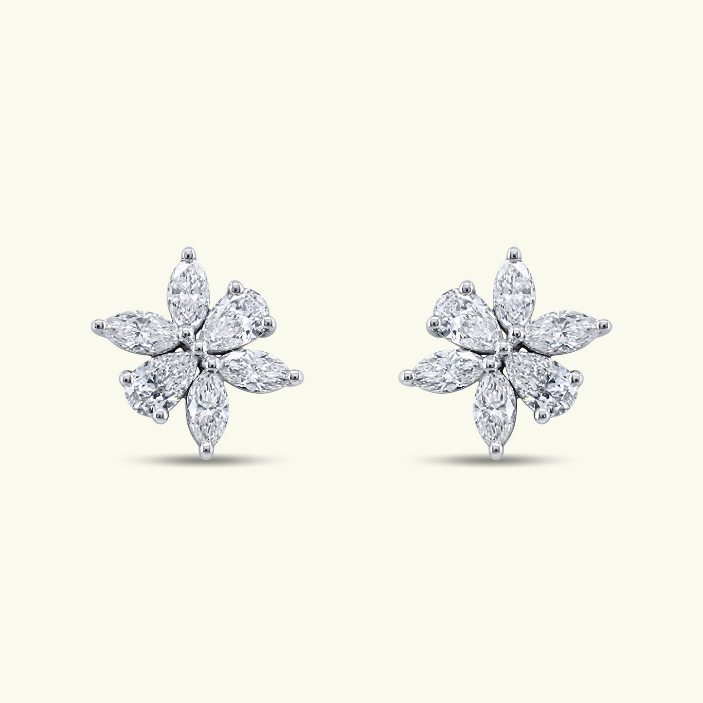 Celestine Crown Diamond Fancy Shape Earrings