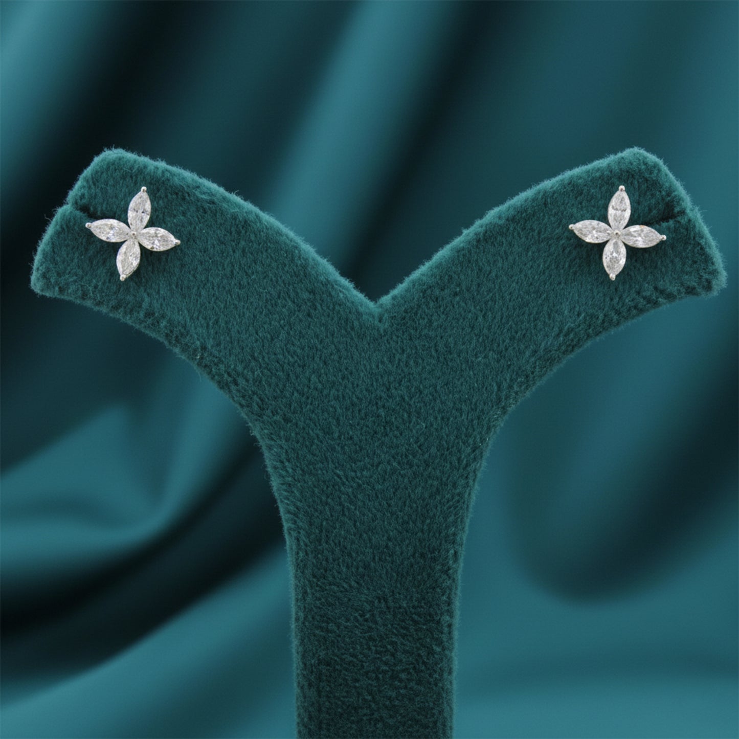 Elara Halo Diamond Dailywear Earrings