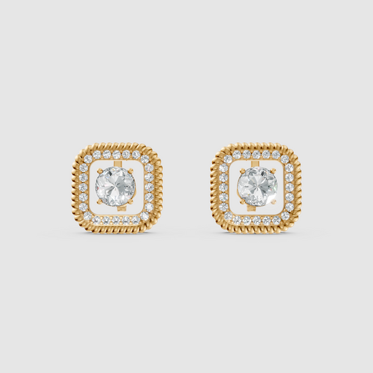 Elenya Curve Diamond Earrings