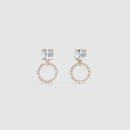 Celestria Solitaire Jacket Earrings