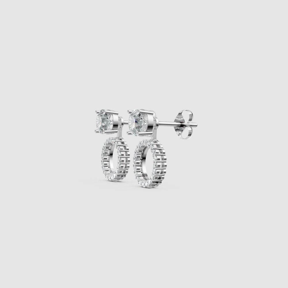 Celestria Solitaire Jacket Earrings
