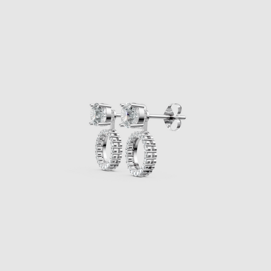 Celestria Solitaire Jacket Earrings