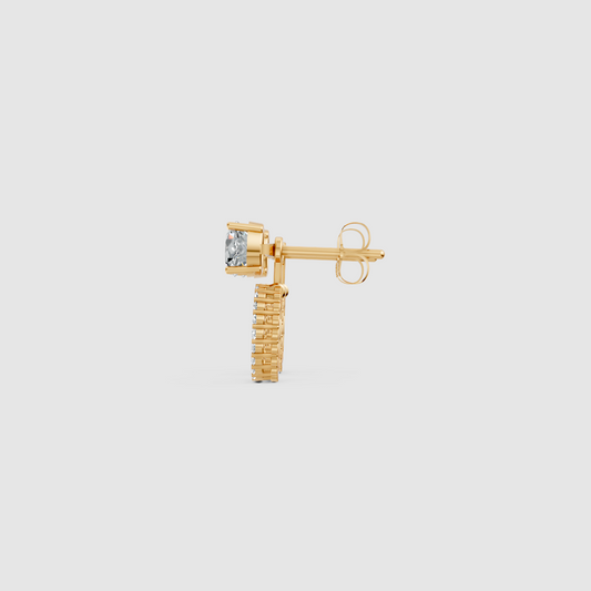 Celestria Solitaire Jacket Earrings