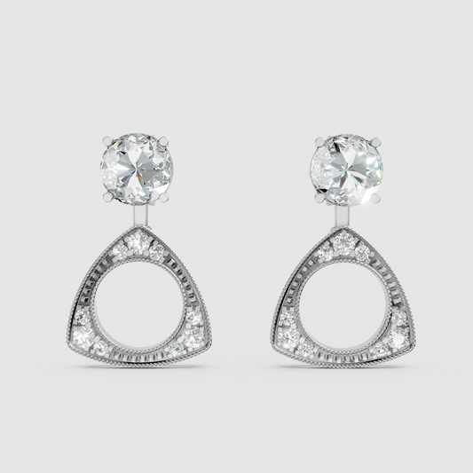 Vesper Solitaire Jacket Earrings