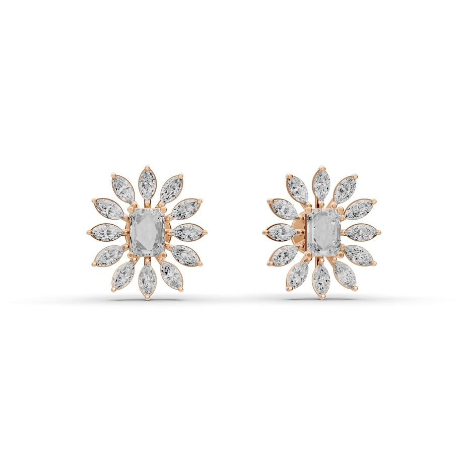 Florien Petal Diamond Earrings