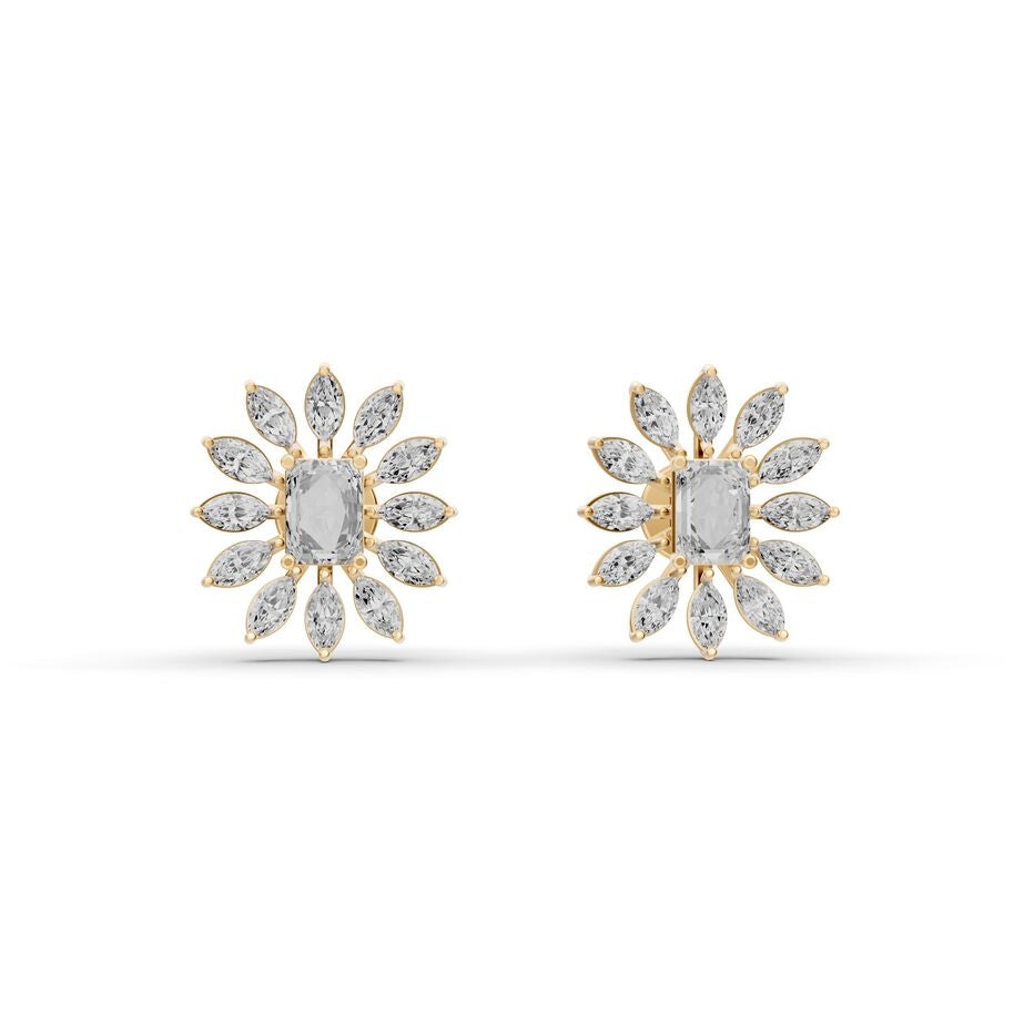Florien Petal Diamond Earrings
