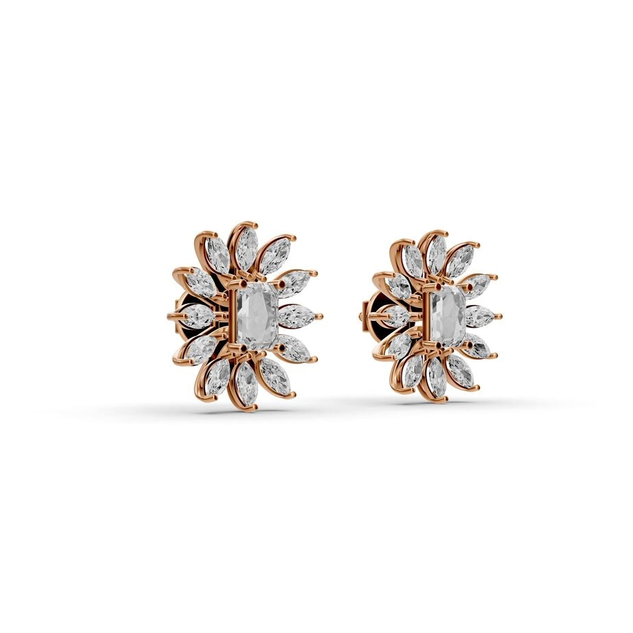 Florien Petal Diamond Earrings